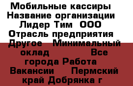 Мобильные кассиры › Название организации ­ Лидер Тим, ООО › Отрасль предприятия ­ Другое › Минимальный оклад ­ 50 000 - Все города Работа » Вакансии   . Пермский край,Добрянка г.
